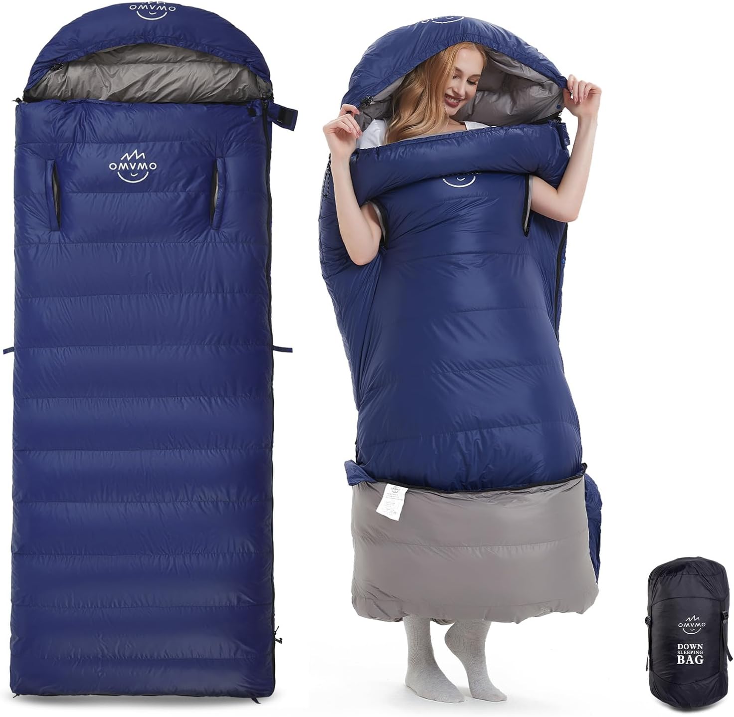 0 20 Degrees F Down Sleeping Bag for Adults_Best wearable sleeping bag for adults