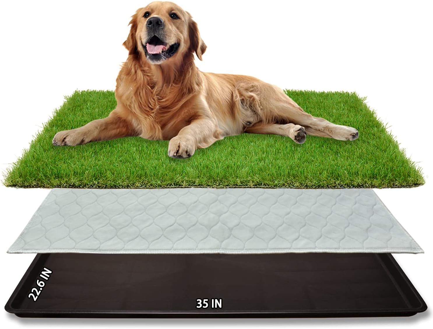 Dog Grass Large Patch Potty_Best turf pee pad