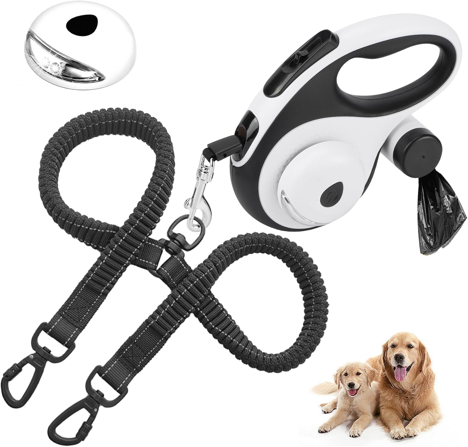Dual Retractable Dog_Dual dog leash