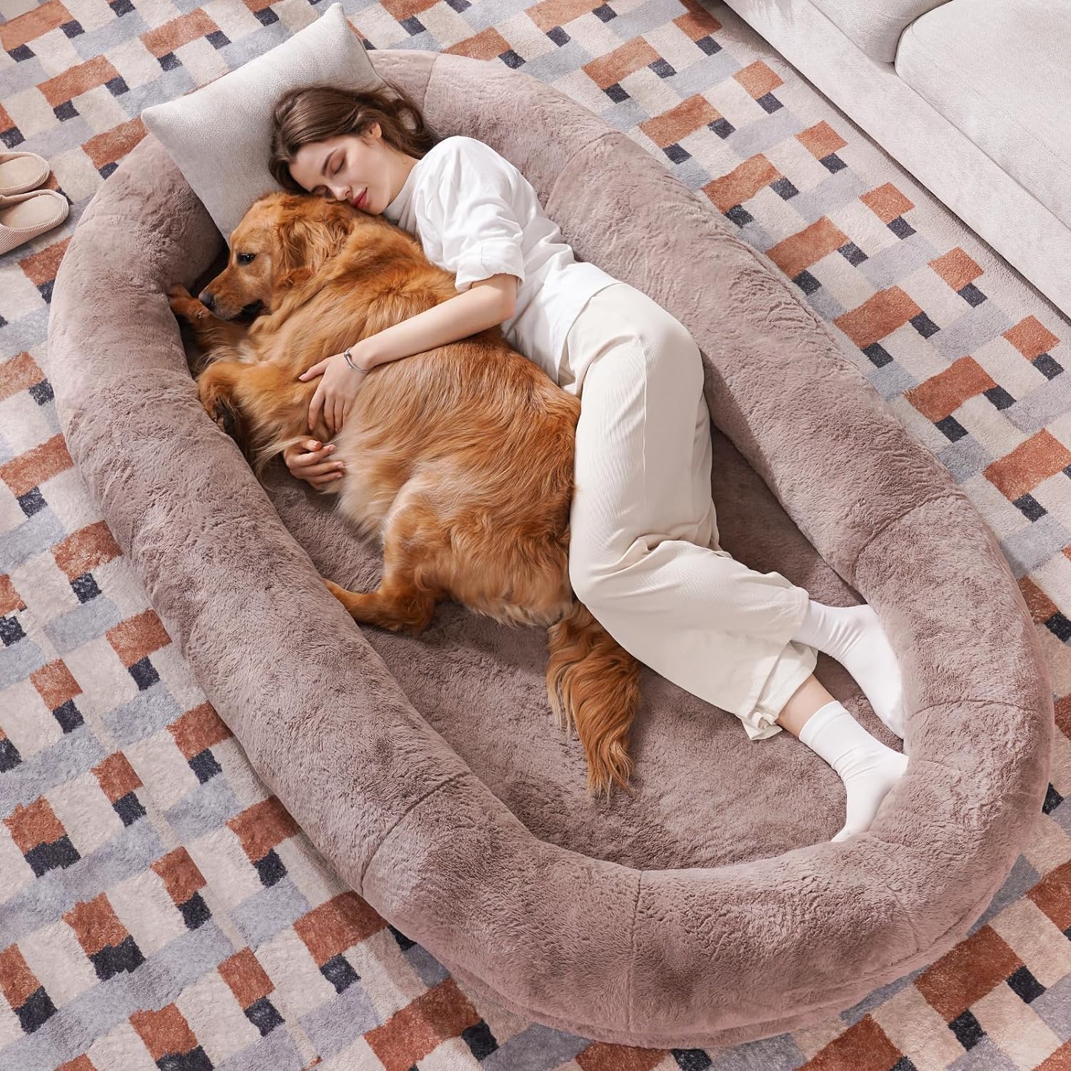 Human Dog Bed for Adult People_Human size dog bed