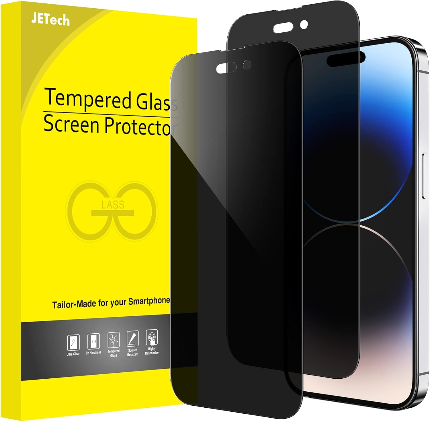 JETech Privacy Full Coverage_iphone 14 privacy screen protector