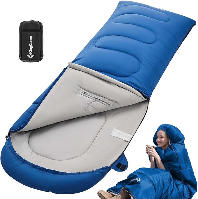 KingCamp Sleeping Bags for Adults, Wearable Sleeping Bags for Camping Backpacking